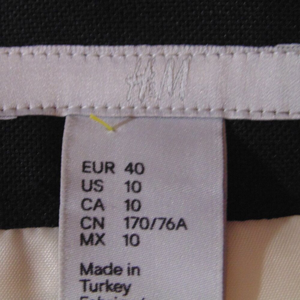 H&M Mini Skirt Asymmetrical Linem Blend Business Casual Size 10 - Picture 4 of 5